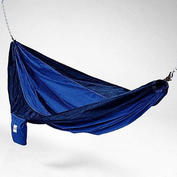 Dark Blue And Light Blue Hammaka Parachute Silk Hammock - Swings N' Hammocks