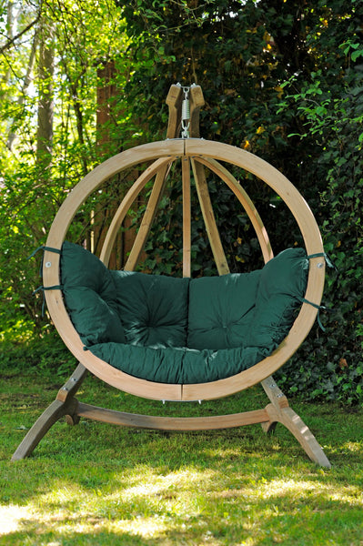 Globo Hanging Chair, Green, NEW! Outdoor Fabric - Swings N' Hammocks - 3