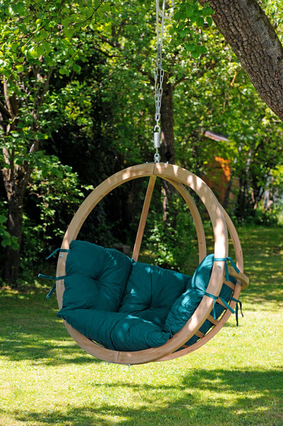 Globo Hanging Chair, Green, NEW! Outdoor Fabric - Swings N' Hammocks - 5
