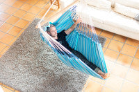 LA SIESTA® Habana Azure - Organic Cotton Comfort Hammock Chair